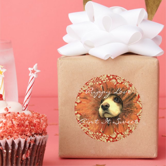 Welpe Liebe ist nicht süß Runder Aufkleber (Party)