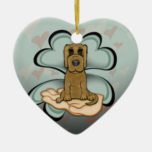 Welpe Liebe Keramikornament