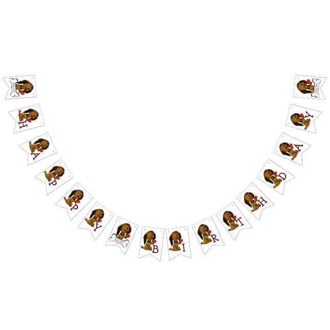 Welpe Liebe Kind zum Geburtstag Wimpelkette (Alle)