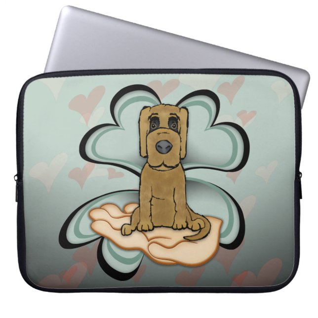 Welpe Liebe Laptopschutzhülle (Vorderseite)