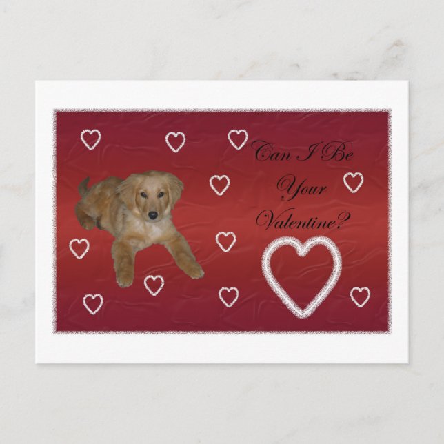 Welpe Liebe Postkarte (Vorderseite)