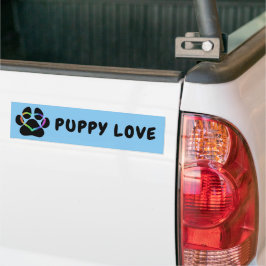 Welpe Liebe Rainbow Heart Autoaufkleber