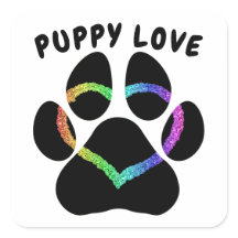 Welpe Liebe Rainbow Heart