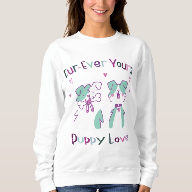 Welpe Liebe Sweatshirt (Vorderseite)