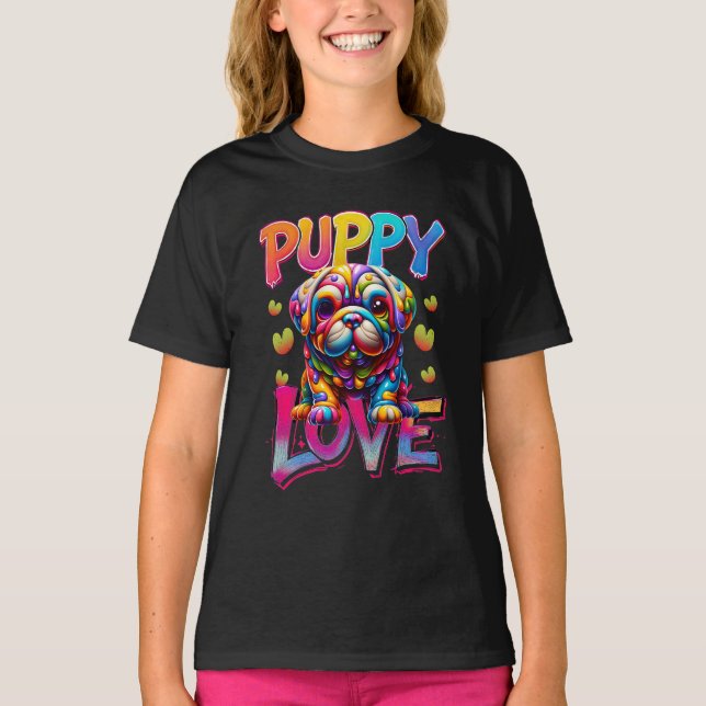 Welpe Liebe T-Shirt (Vorderseite)