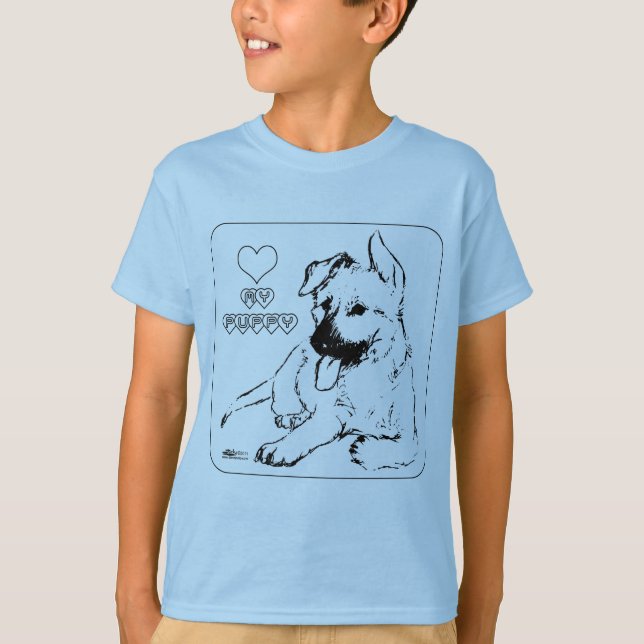 Welpe Liebe T-Shirt (Vorderseite)