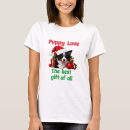 Welpe Liebe Weihnachten Adorable Hund T-Shirt