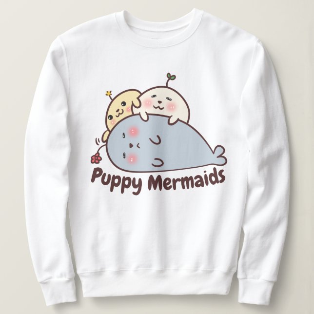Welpe Mermaids Sweatshirt (Design vorne)