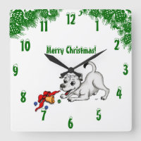 Welpe mit Bell und Ball , Frohe Weihnachten!