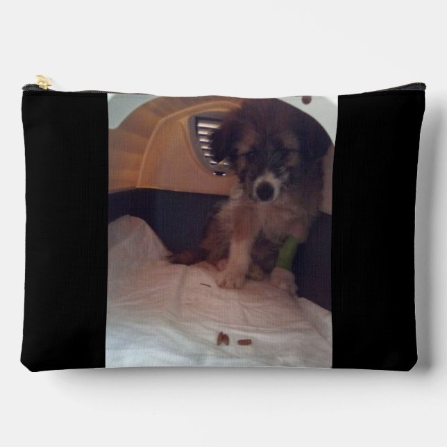 Welpe mit großem Zubehör Zubehörtasche (Vorderseite)