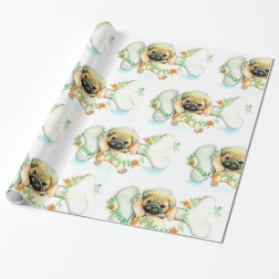 Welpe mit Knochen Geschenkpapier