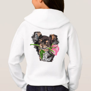 Welpe mit Rosen Hoodie-Geschenk Hoodie