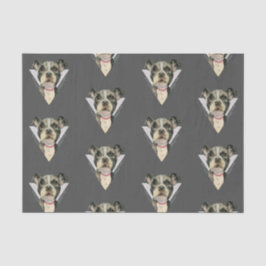 "Welpe mustert" das Pitbull-HundeAquarell, das 2 Seidenpapier