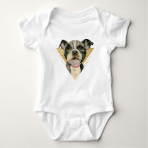 "Welpe mustert" das Pitbull-HundeAquarell, das 3