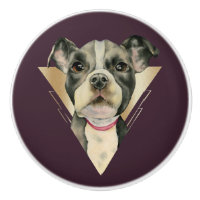 "Welpe mustert" das Pitbull-HundeAquarell, das 4