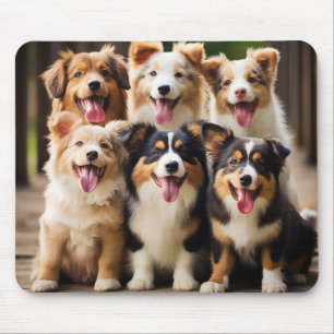Welpe Party: Loveable Puppies Mousepad
