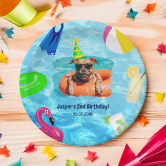 Welpe Pawty Birthday Dog Pool Party Pappteller