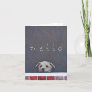Welpe Popping up to Say Hallo! Karte