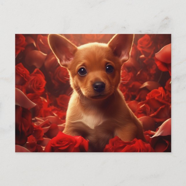 Welpe Postkarte (Vorderseite)