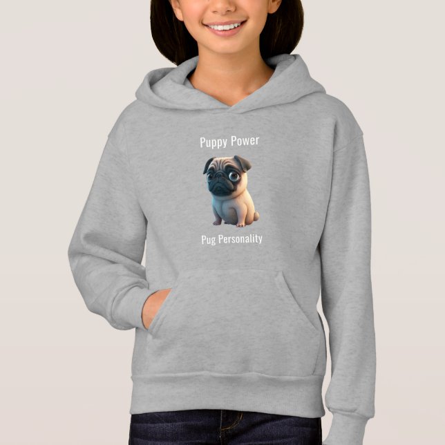 Welpe Power, Mops Persönlichkeit: Welpe Liebe Hoodie (Vorderseite)