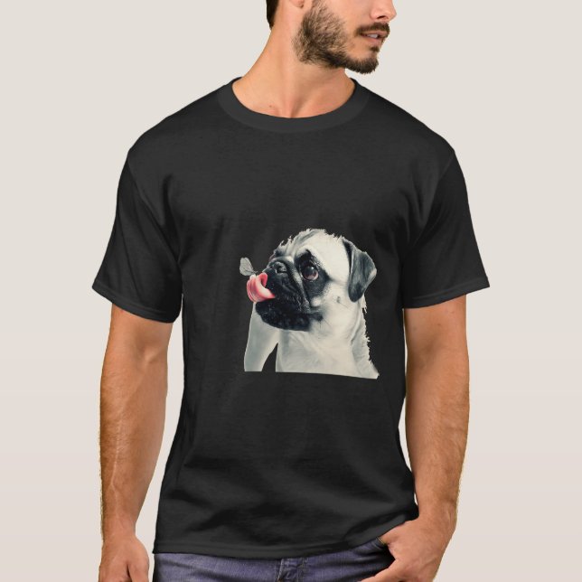 Welpe putzt Hund T-Shirt (Vorderseite)