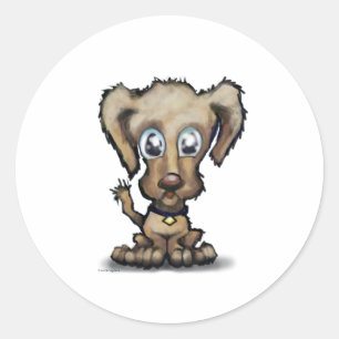 Welpe Runder Aufkleber