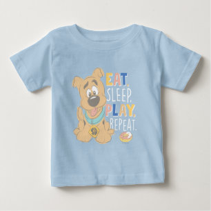 Welpe Scooby-Doo "Essen, schlafen, spielen, wieder Baby T-shirt