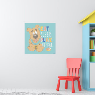 Welpe Scooby-Doo "Essen, schlafen, spielen, wieder Poster