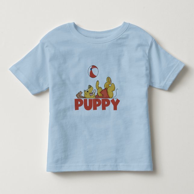 Welpe spielt T-Shirts und Geschenke (Vorderseite)