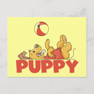 Welpe spielt T-Shirts und Geschenke Postkarte