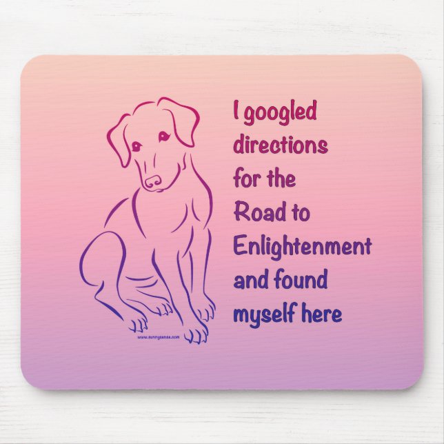 Welpe Straße zur Erleuchtung Mousepad (Vorne)
