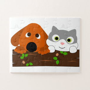 Welpe und Kitten Puzzle