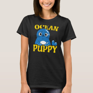 Welpe-Unterwasser-Meeresbiologie-Siegel T-Shirt