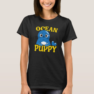 Welpe-Unterwasser-Meeresbiologie-Siegel T-Shirt