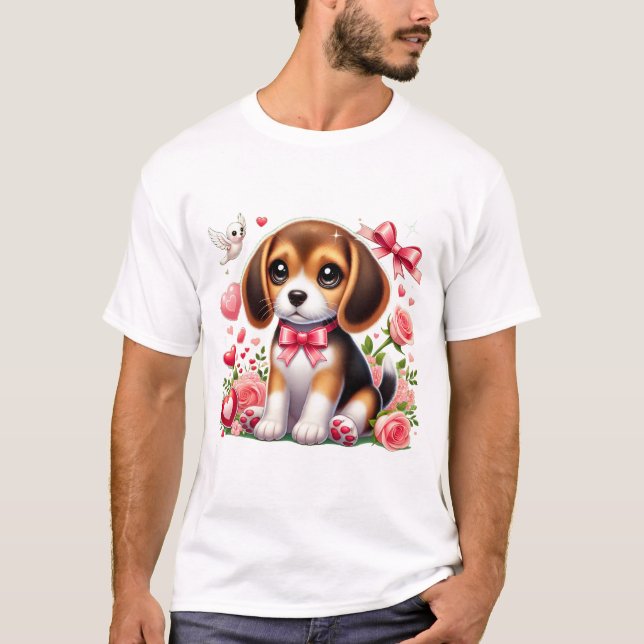 Welpe Valentine 009 T-Shirt (Vorderseite)