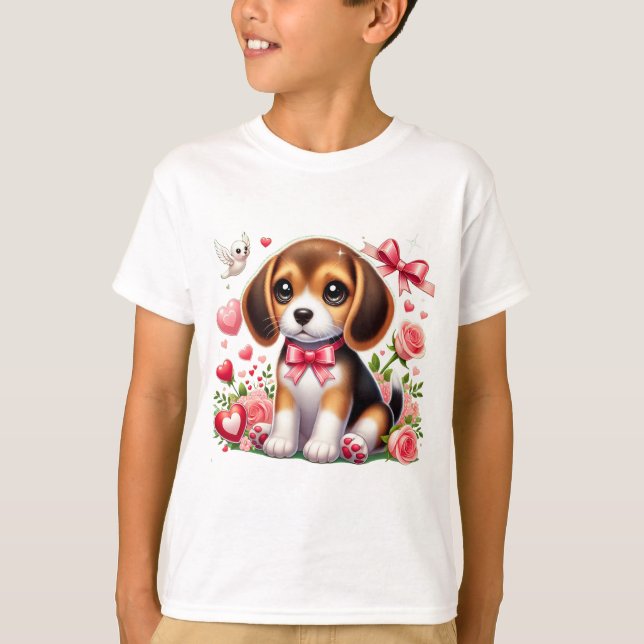 Welpe Valentine 009 T-Shirt (Vorderseite)