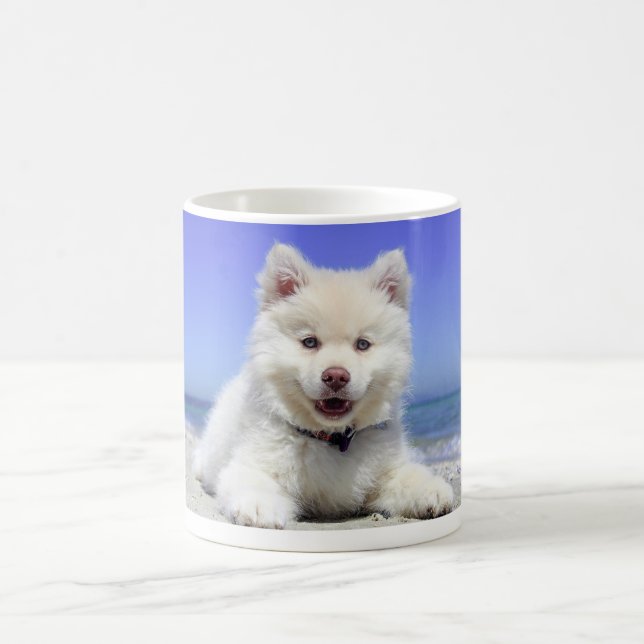 Welpe-White-Coffee-Tasse Kaffeetasse (Mittel)
