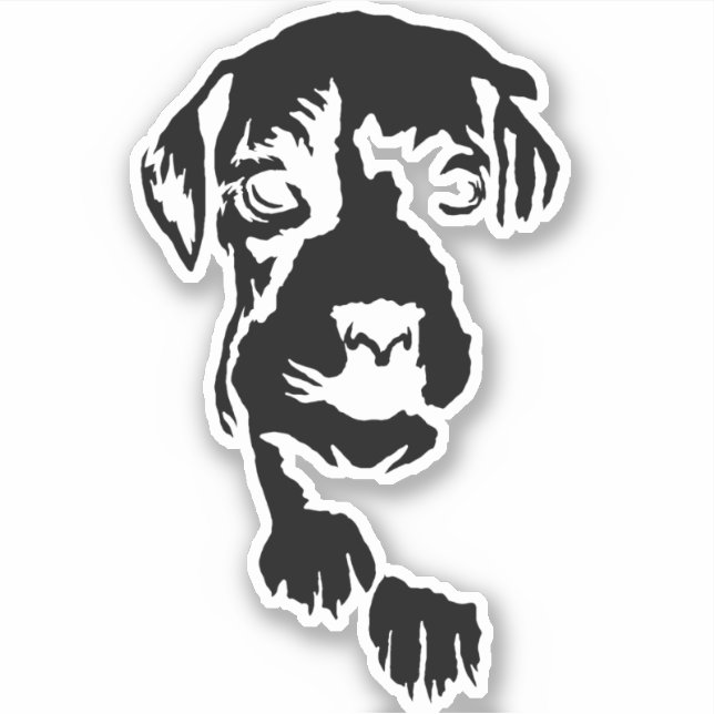 Welpe X Liebe 3 Aufkleber (Vorderseite)