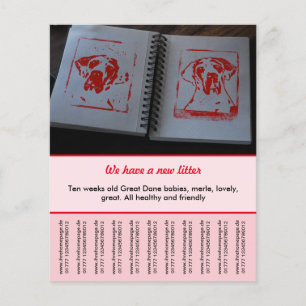 Welpe zum Verkauf Flyer Vorlagen