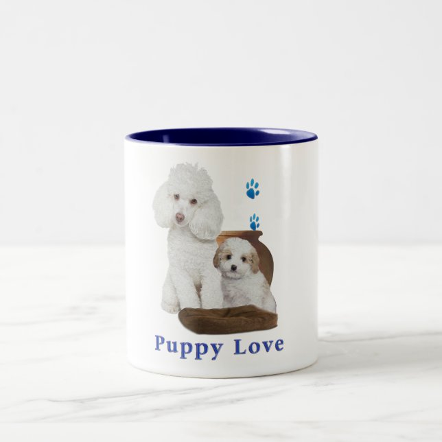 Welpe Zweifarbige Tasse (Mittel)