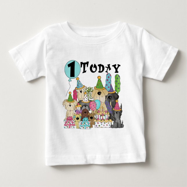 Welpen 1st Birthday Bash Tshirts und Geschenke (Vorderseite)