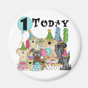 Welpen 1st Birthday Bash Tshirts und Geschenke Magnet