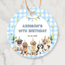 Welpen-Aufruf an alle Party-Tiere Favor-Tags