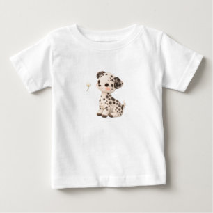 Welpen-Baby-T-Shirt – Süße gepunktete und gestreif Baby T-shirt
