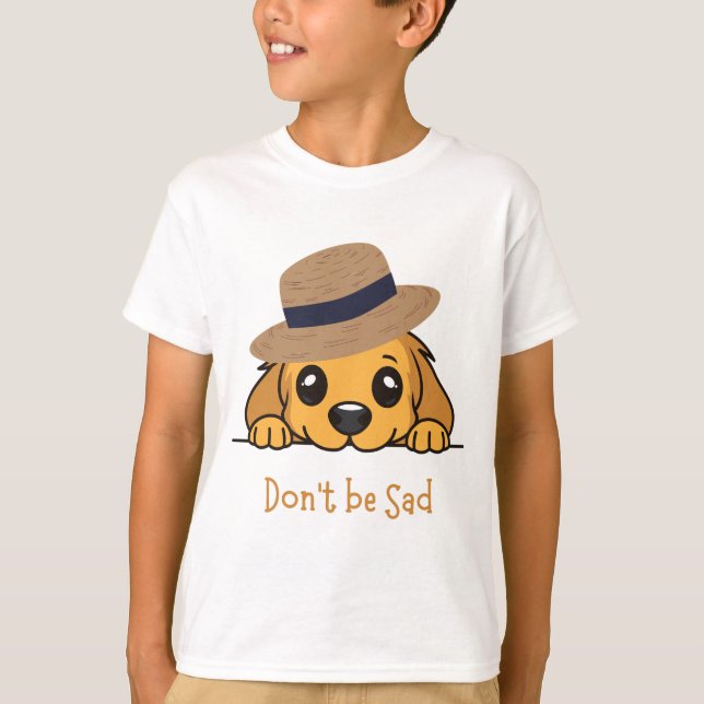 Welpen bedrucktes Kindershirt T-Shirt (Vorderseite)