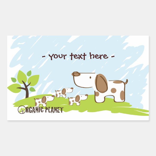 Welpen Bio Planet Stickers (Vorderseite)