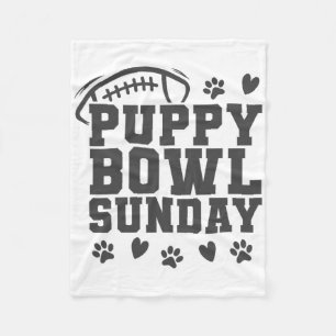 Welpen Bowl Sonntag Super Fußll Spiel Party Hunde Fleecedecke