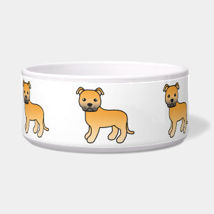 Welpen-Cartoon Staffordshire Bull Terrier Napf