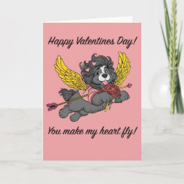 Welpen-Cupid Valentinstagskarte -leer innen Feiertagskarte