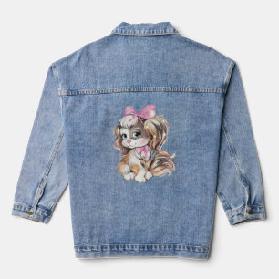 Welpen-Denim-Jacke Jeansjacke